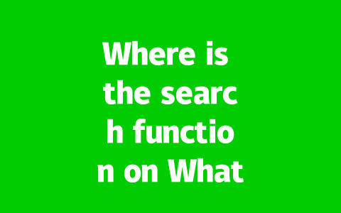 Where is the search function on WhatsApp in 2025? 2 bb8e5d9919d34cd90ed760fcf66b4ce3