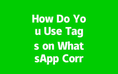 How Do You Use Tags on WhatsApp Correctly in 2025? 2 dde816ce065bfcdd4aa5d2fee4dd1627