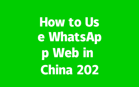 How to Use WhatsApp Web in China 2025: Effective Working Methods? 2 fb1a3cb8ff9925596d7729d0e5711a4e