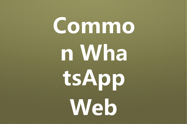 Common WhatsApp Web issues and how to fix them 三